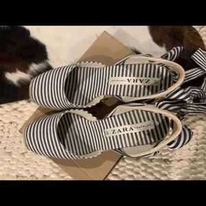 Zara wedge heeled sandal - size US 6.5, EU 37